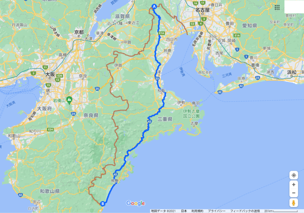 三重県縦断地図