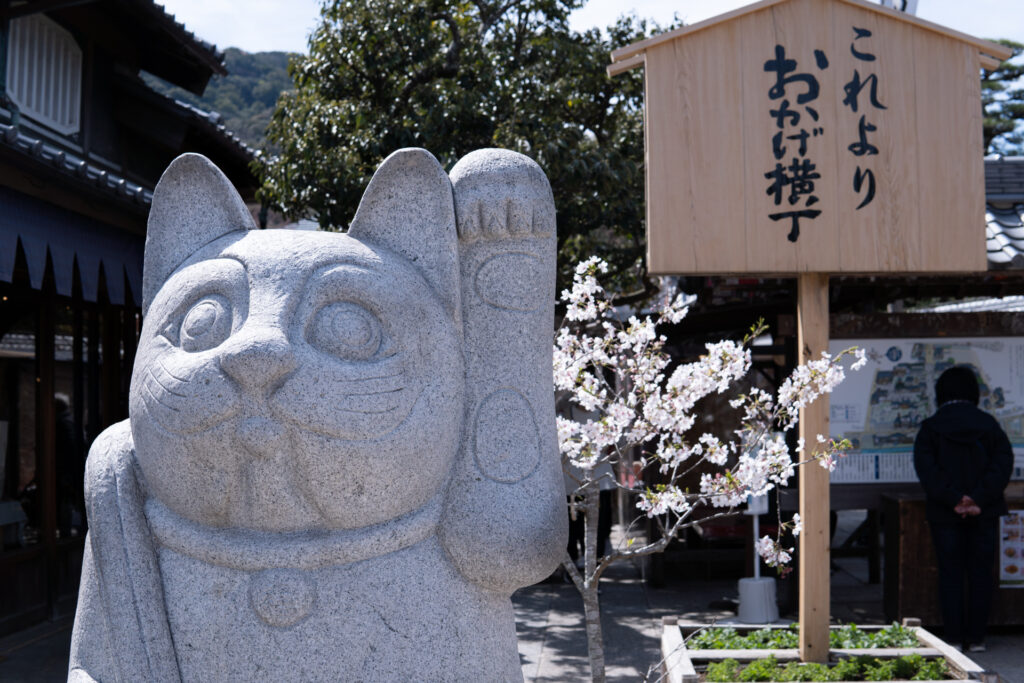 伊勢　おかげ横丁　五十鈴川　桜まつり